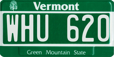 VT license plate WHU620