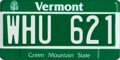 VT license plate WHU621