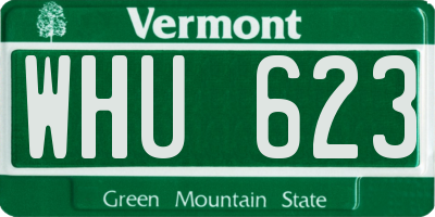 VT license plate WHU623