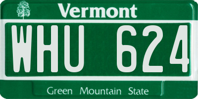 VT license plate WHU624