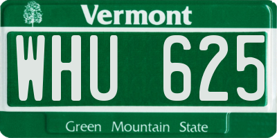 VT license plate WHU625