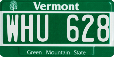 VT license plate WHU628
