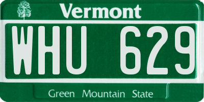 VT license plate WHU629