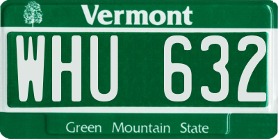 VT license plate WHU632