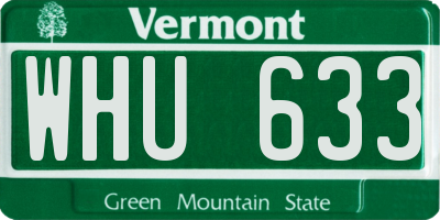 VT license plate WHU633