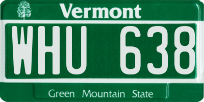 VT license plate WHU638