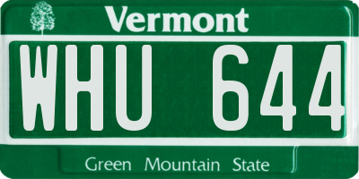VT license plate WHU644