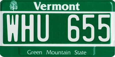 VT license plate WHU655
