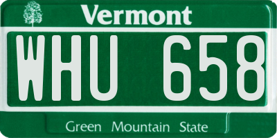 VT license plate WHU658