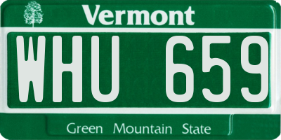 VT license plate WHU659