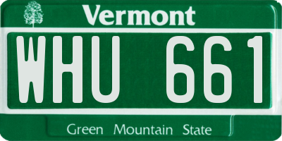VT license plate WHU661