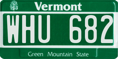 VT license plate WHU682