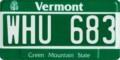 VT license plate WHU683
