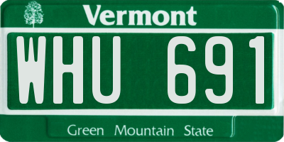 VT license plate WHU691