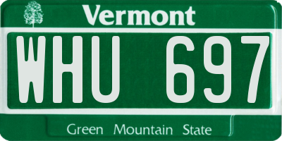 VT license plate WHU697
