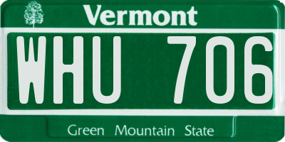 VT license plate WHU706