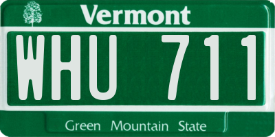 VT license plate WHU711