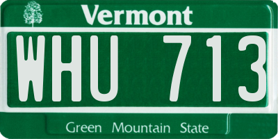 VT license plate WHU713