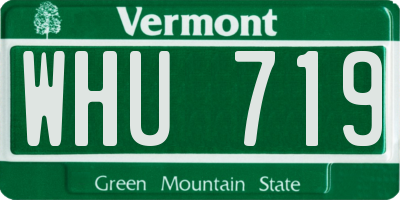 VT license plate WHU719