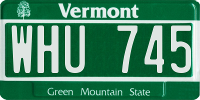 VT license plate WHU745