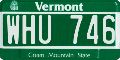 VT license plate WHU746