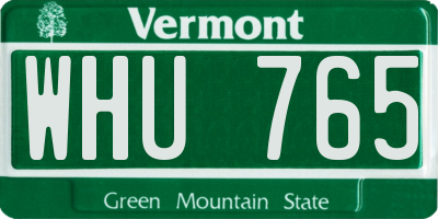 VT license plate WHU765