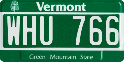 VT license plate WHU766