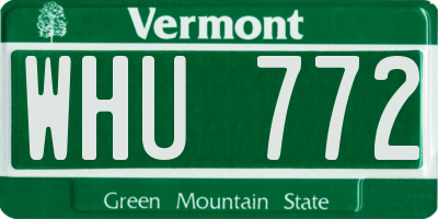 VT license plate WHU772