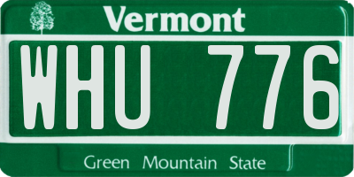 VT license plate WHU776