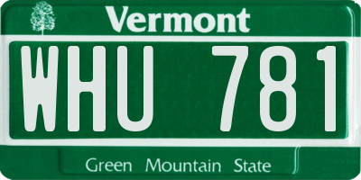 VT license plate WHU781