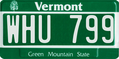 VT license plate WHU799