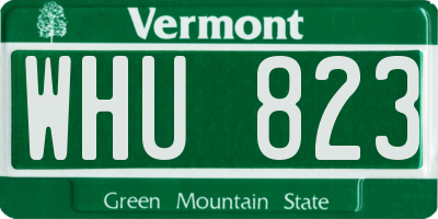 VT license plate WHU823
