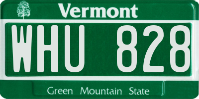 VT license plate WHU828