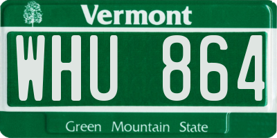 VT license plate WHU864