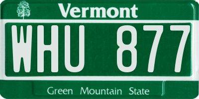 VT license plate WHU877