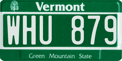 VT license plate WHU879