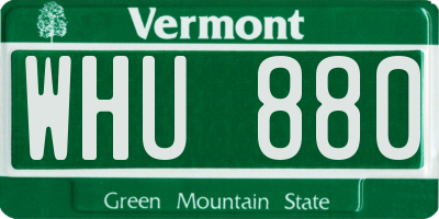 VT license plate WHU880