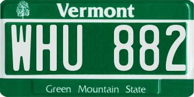 VT license plate WHU882