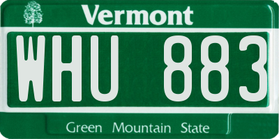 VT license plate WHU883