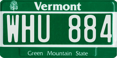 VT license plate WHU884