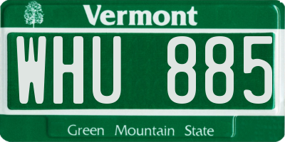 VT license plate WHU885