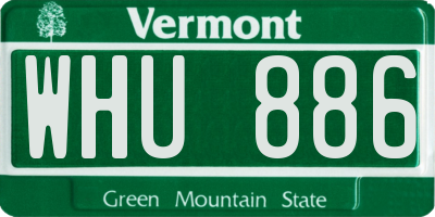 VT license plate WHU886