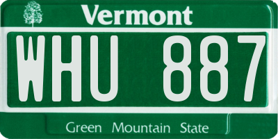 VT license plate WHU887