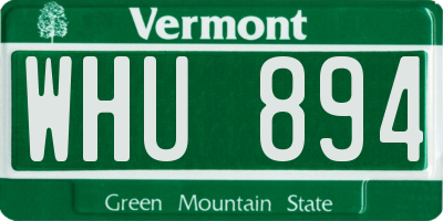 VT license plate WHU894
