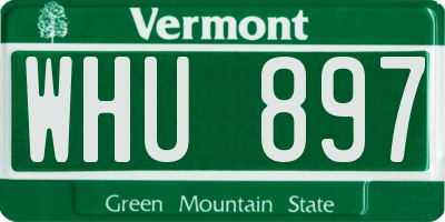VT license plate WHU897