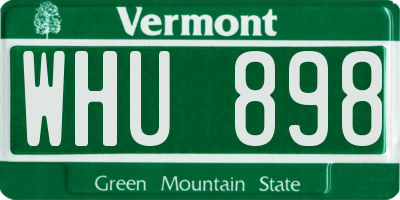VT license plate WHU898