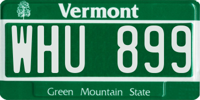 VT license plate WHU899