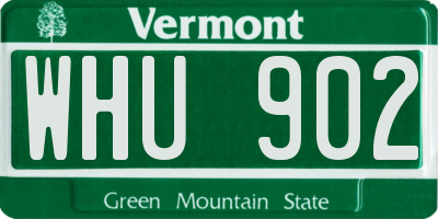 VT license plate WHU902