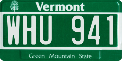 VT license plate WHU941