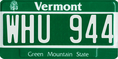 VT license plate WHU944